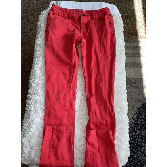 Scarlet Boulevard sz. 25 red/ coral jeans. Great pair, comfortable - Picture 1 of 9